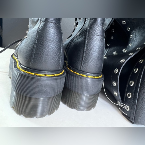 🆕Dr. Martens 28 Eye Extreme MAX Virginia Leather Knee High Boots In Black Size:8 - Picture 14 of 16